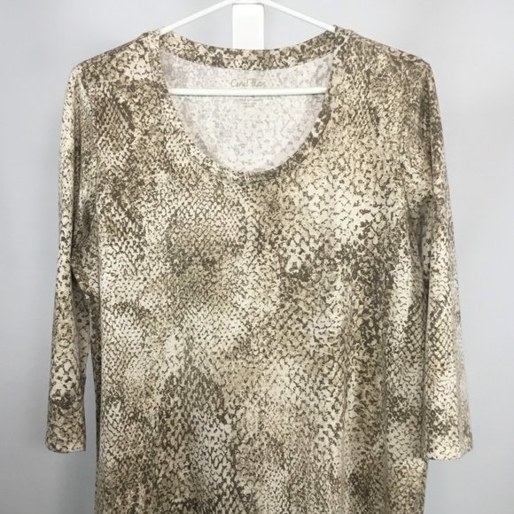 Snake Print Top  (like new) - Picture 1 of 4